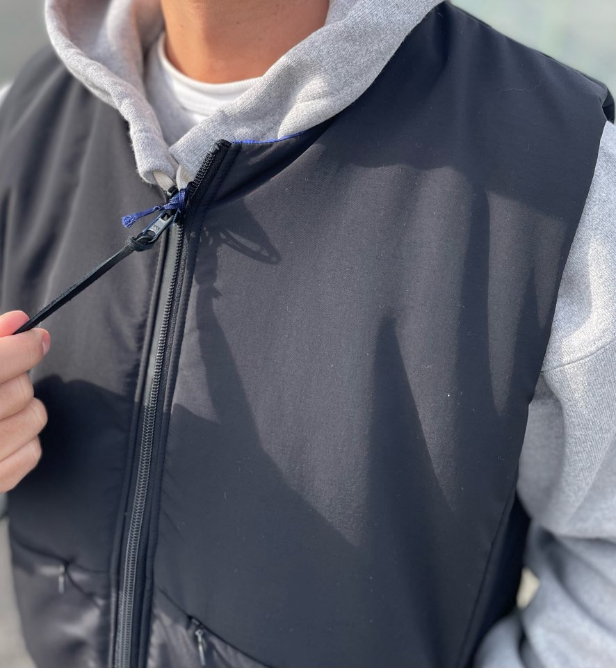 【Men's】melple | メイプル Ventura Vest - BLACK×BLUE - 画像 (8)