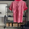 【Ladies】Healthknit | ヘルスニット　Basic Waffle Henlyneck S/S Tee - RED×OFF BORDER [601S_BORDER] - 画像 (10)