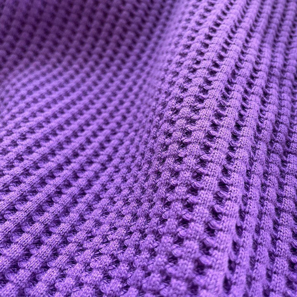 【Unisex】JEMORGAN | ジェーイーモーガン Big Waffle Crew Neck - PURPLE - 画像 (12)