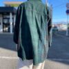 【Unisex】Rebuild by Needles | リビルドバイニードルズ　Flannel Shirt  7Cut Wide Sht / Over Dye - GREEN Ⅱ - 画像 (11)
