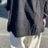 【Unisex】Rebuild by Needles | リビルドバイニードルズ　Flannel Shirt  7Cut Wide Sht / Over Dye - BLACK Ⅰ - 画像 (8)