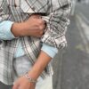 【Men's】BIG MIKE | ビッグマイク　Heavy Flannel Shirts - MINT×BRN×OFF - 画像 (5)