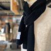 【Unisex】Cozy Cashmere Company | コージーカシミヤカンパニー　 Cashmere Single Rib Scarf - BLACK - 画像 (2)