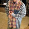 【Unisex】Rebuild by Needles | リビルドバイニードルズ　Flannel Shirt 7Cut Wide Sht - C - 画像 (2)