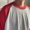 WALLA WALLA SPORT | ワラワラスポーツ　3/4 Baseball Tee 2 Tone - WHITE / SUN RED - 画像 (4)