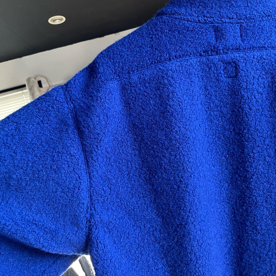 【Men's】melple | メイプル Wool Pile Zip Stand - LA BLUE - 画像 (13)