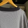 【Men's】Less by SHELTECH | シェルテック　Wide Tee Border - BLACK × WHITE - 画像 (14)
