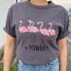 【Ladies】free rage | フリーレイジ　Rycycle Cotton Tee "LOVE is POWER" - CHARCOAL GREY - 画像 (3)