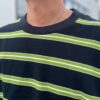 【Unisex】WALLA WALLA SPORT | ワラワラスポーツ　S/S Stripe Tee - BLACK / GREEN - 画像 (5)