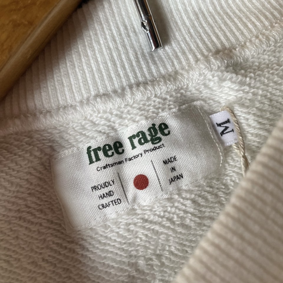 【Unisex】free rage | フリーレイジ "STANDARD" Crew Neck Sweat - WHITE - 画像 (9)