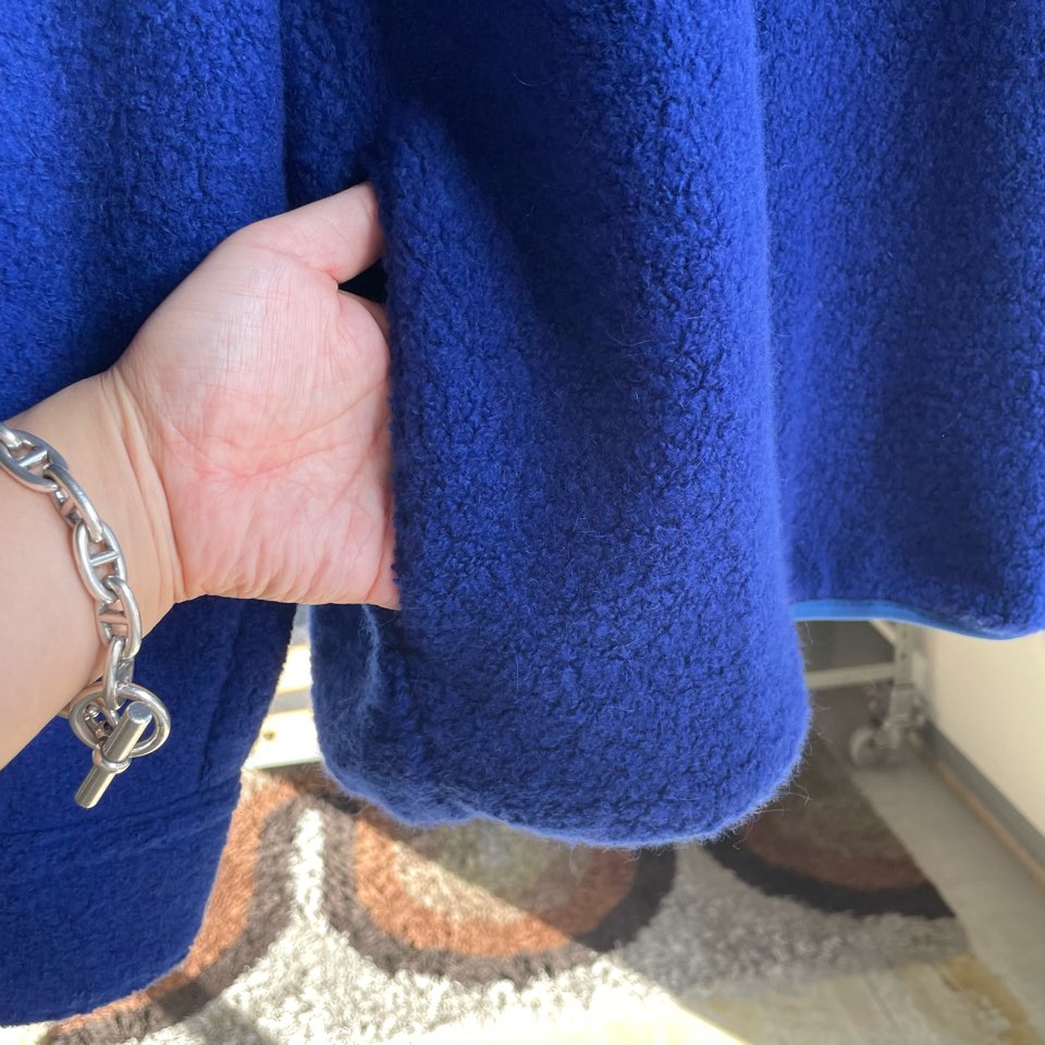 【Men's】melple | メイプル Wool Pile Zip Stand - LA BLUE - 画像 (11)