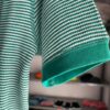 【Ladies】Healthknit | ヘルスニット　Basic Waffle Henlyneck S/S Tee - GREEN×OFF BORDER [601S_BORDER] - 画像 (8)