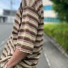 【Unisex】WALLA WALLA SPORT | ワラワラスポーツ　S/S Stripe Tee - BROWN / BEIGE - 画像 (5)