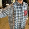 【Unisex】Rebuild by Needles | リビルドバイニードルズ　Flannel Shirt 7Cut Wide Sht - B - 画像 (3)