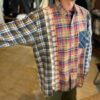 【Unisex】Rebuild by Needles | リビルドバイニードルズ　Flannel Shirt 7Cut Wide Sht - C - 画像 (3)