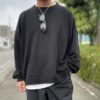 【Unisex】armi | アーミィ　『残布』Zan;p Sweat Pullover - BLACK - 画像 (2)