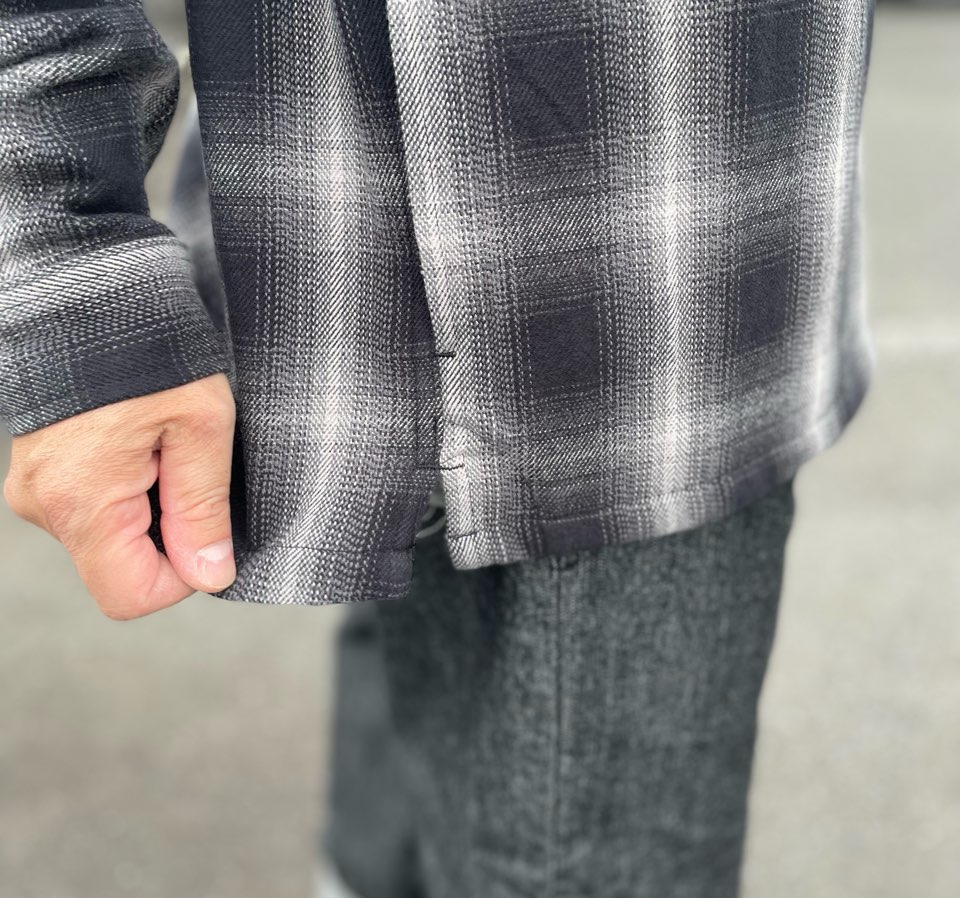 【Men's】BIG MIKE | ビッグマイク Heavy Flannel Zip Shirt Jacket - BLACK×GRAY - 画像 (8)