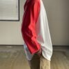 WALLA WALLA SPORT | ワラワラスポーツ　3/4 Baseball Tee 2 Tone - WHITE / SUN RED - 画像 (6)