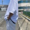 【Men's】THE HOMMARGE EFFORT | ザ・オマージュ　Mockneck Dropshoulder Tee - WHITE - 画像 (5)