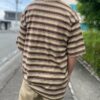 【Unisex】WALLA WALLA SPORT | ワラワラスポーツ　S/S Stripe Tee - BROWN / BEIGE - 画像 (6)