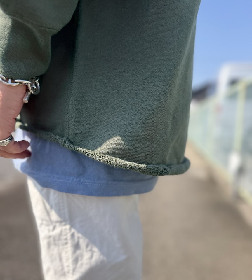 【Unisex】WALLA WALLA SPORT | ワラワラスポーツ 13oz Crew Sweat Shirt - OLD GREEN - 画像 (4)