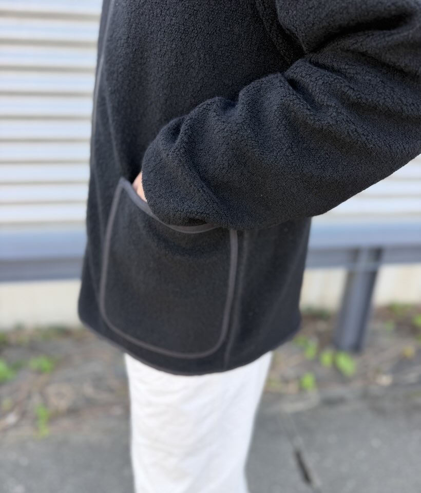 【Men's】*A VONTADE | アボンタージ Wool Pile Zip Cardigan - BLACK - 画像 (5)
