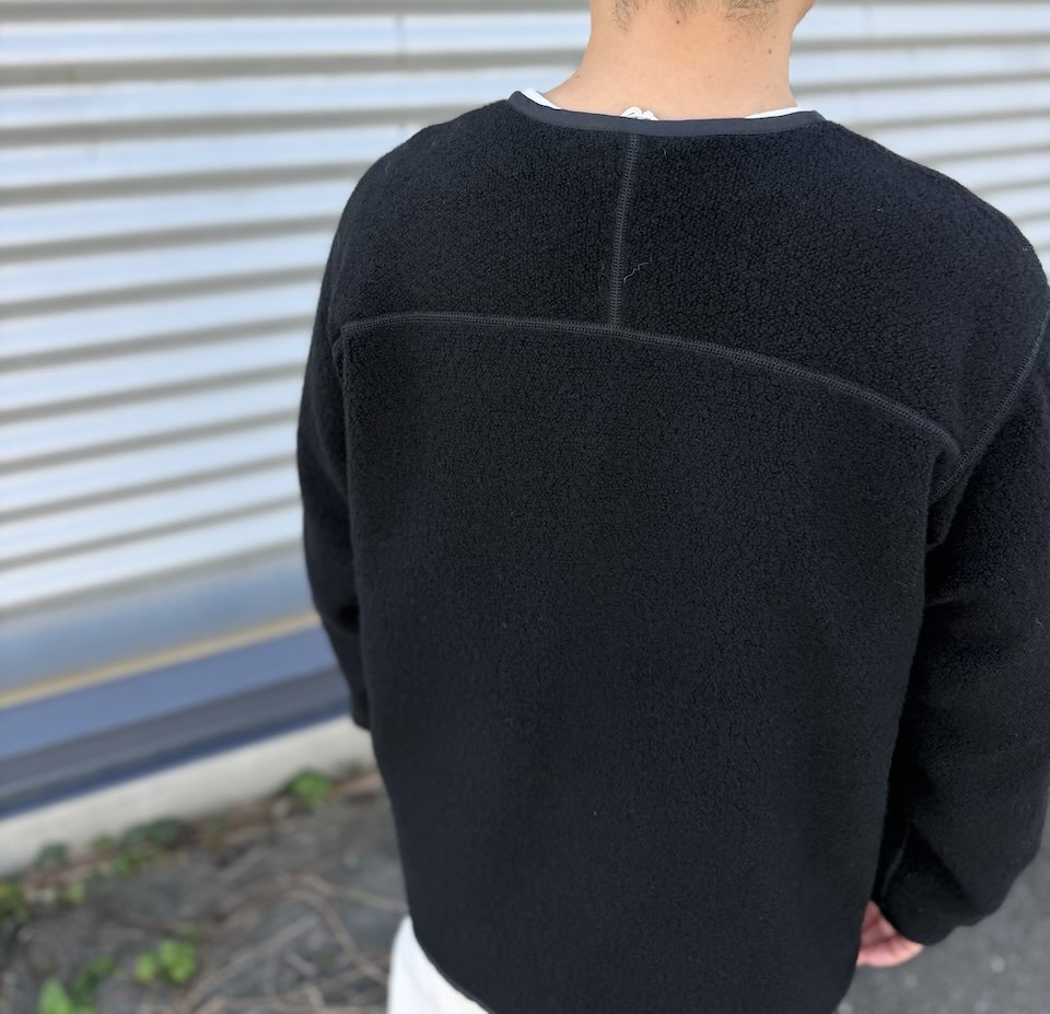 【Men's】*A VONTADE | アボンタージ Wool Pile Zip Cardigan - BLACK - 画像 (7)