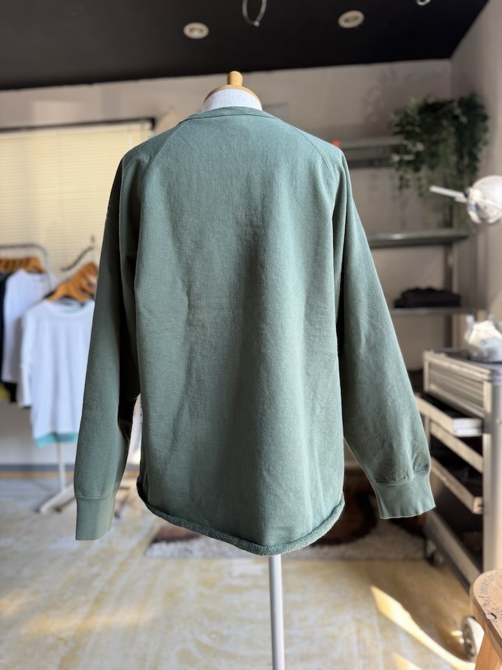 【Unisex】WALLA WALLA SPORT | ワラワラスポーツ 13oz Crew Sweat Shirt - OLD GREEN - 画像 (12)