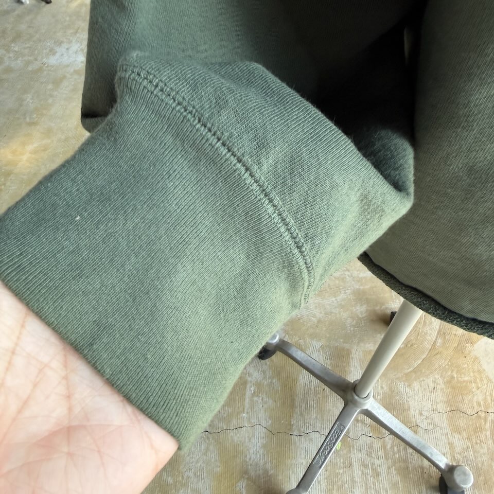 【Unisex】WALLA WALLA SPORT | ワラワラスポーツ 13oz Crew Sweat Shirt - OLD GREEN - 画像 (11)