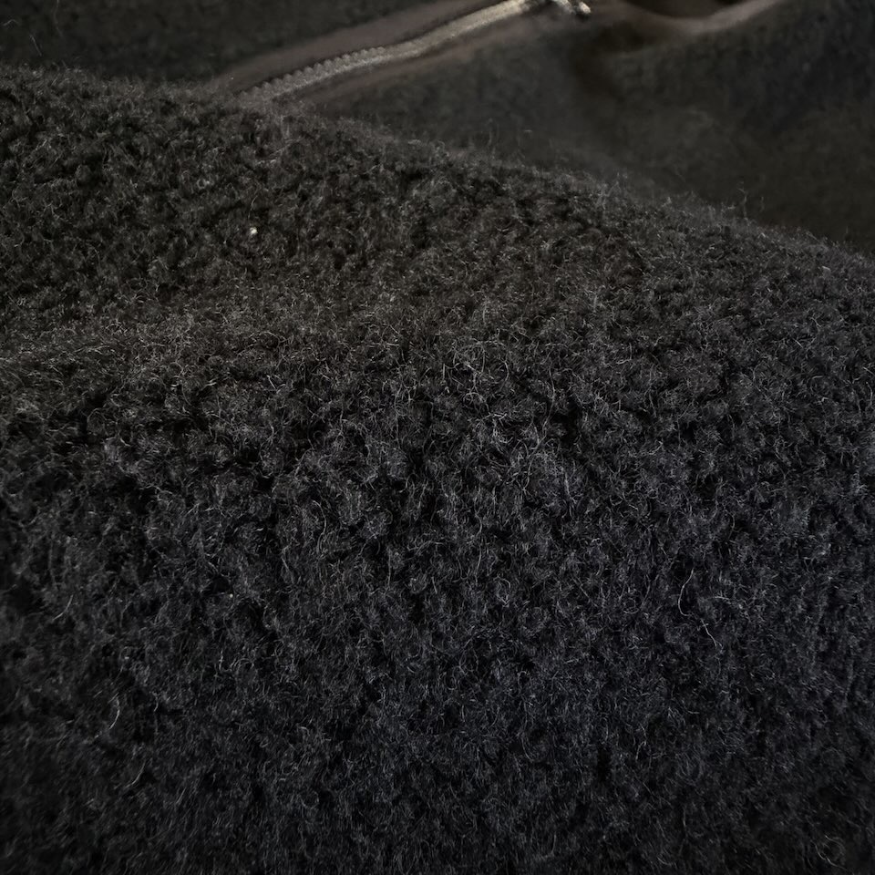 【Men's】*A VONTADE | アボンタージ Wool Pile Zip Cardigan - BLACK - 画像 (11)