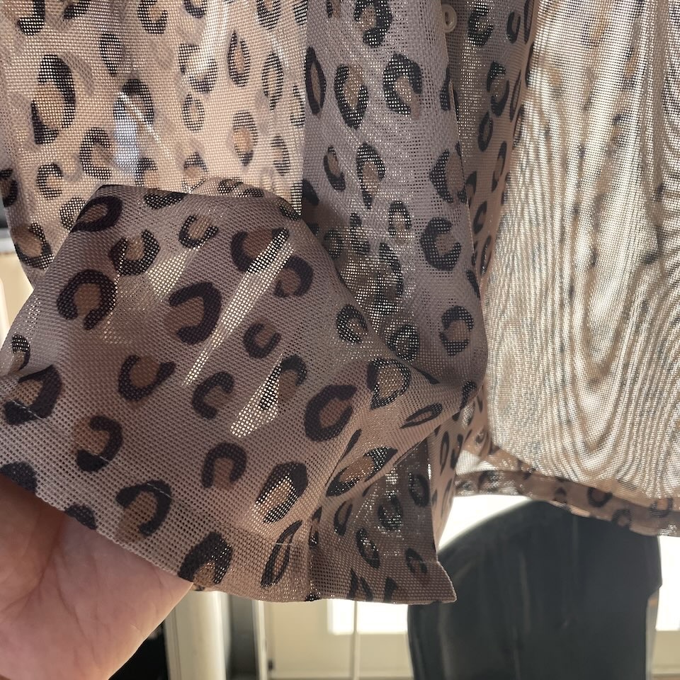 【Men's】BIG MIKE | ビッグマイク Mesh Leopard Open Slit S/S Shirts - SAND BEIGE - 画像 (10)