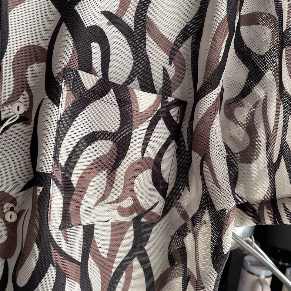 【Men's】BIG MIKE | ビッグマイク Mesh Tribal Camo Open Slit S/S Shirts - NATURAL - 画像 (9)