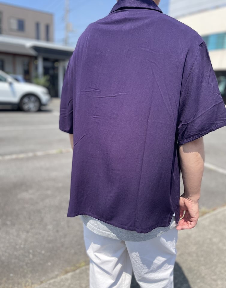 【Men's】BIG MIKE | ビッグマイク Rayon Aloha Open Slit S/S Shirts - DEEP NAVY - 画像 (7)