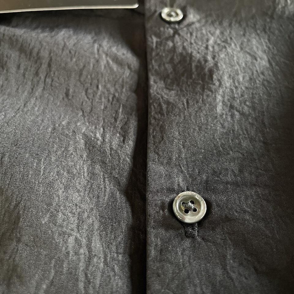 【Men's】Less by SHELTECH | シェルテック Open Collar Shirt - BLACK - 画像 (9)