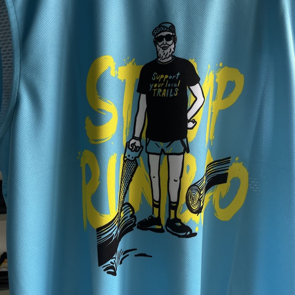 【Men's】STAMP RUN&CO | スタンプ ランアンドコー STAMP Daily Tank "Support Your Local Trails" - SAX BLUE - 画像 (7)