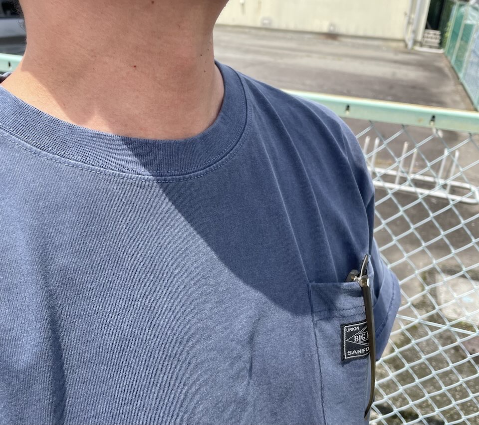 【Men's】BIG MIKE | ビッグマイク Pigment Sunglasses Pocket S/S Tee - NAVY - 画像 (5)