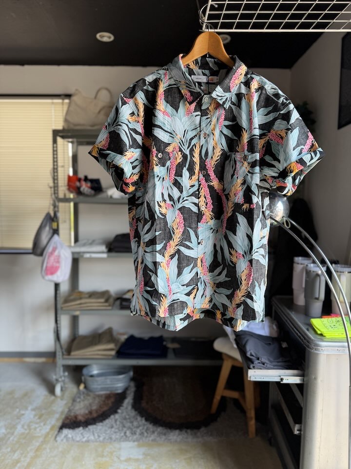 【Men's】melple | メイプル Kaimana S/S Shirts - BLACK