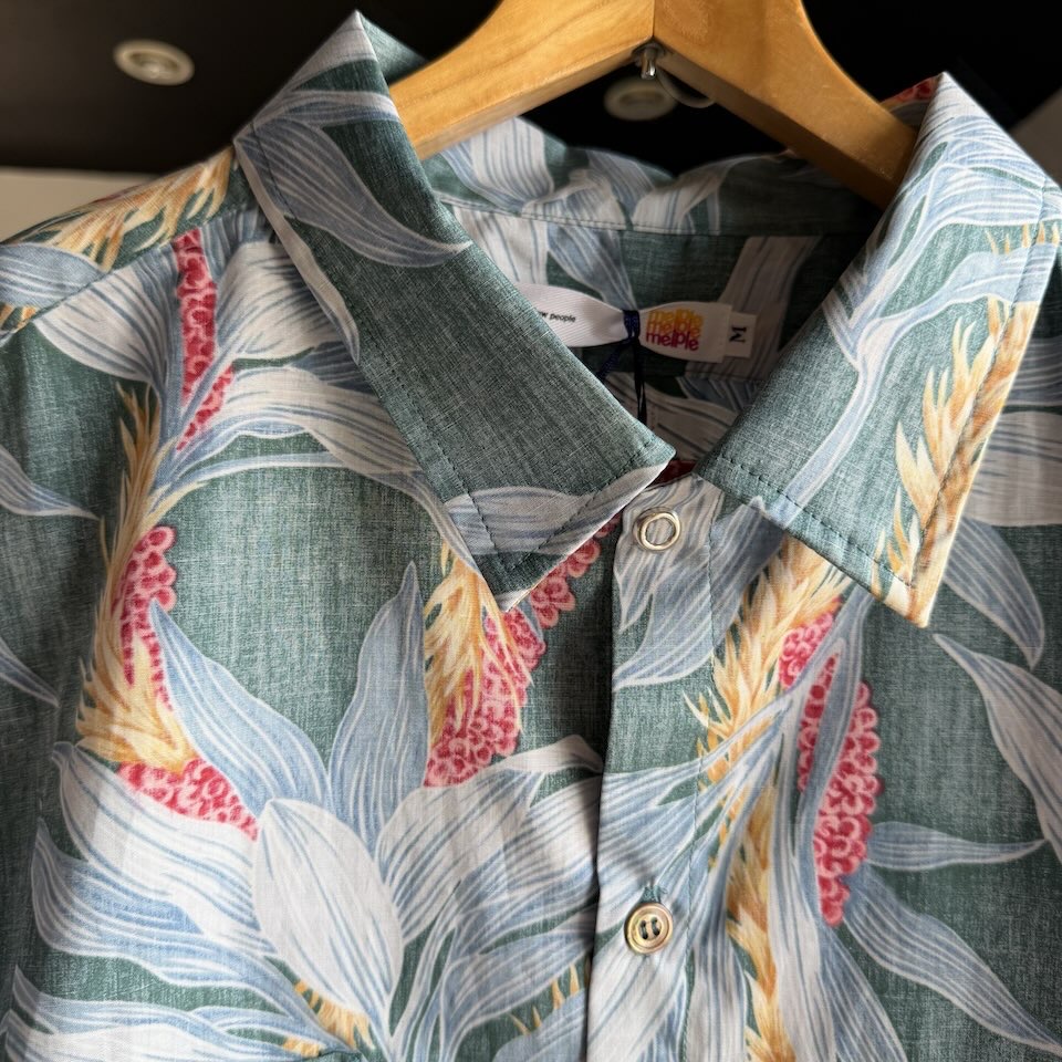 【Men's】melple | メイプル Kaimana S/S Shirts - GREEN - 画像 (8)