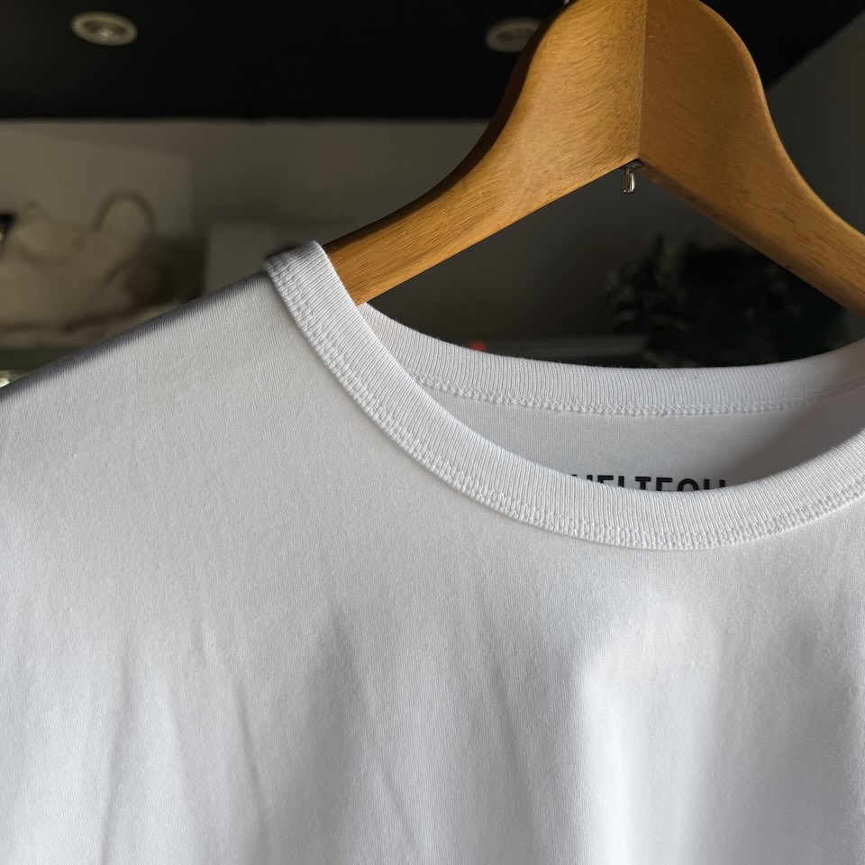 【Men's】Less by SHELTECH | シェルテック Wide Tee - WHITE - 画像 (8)