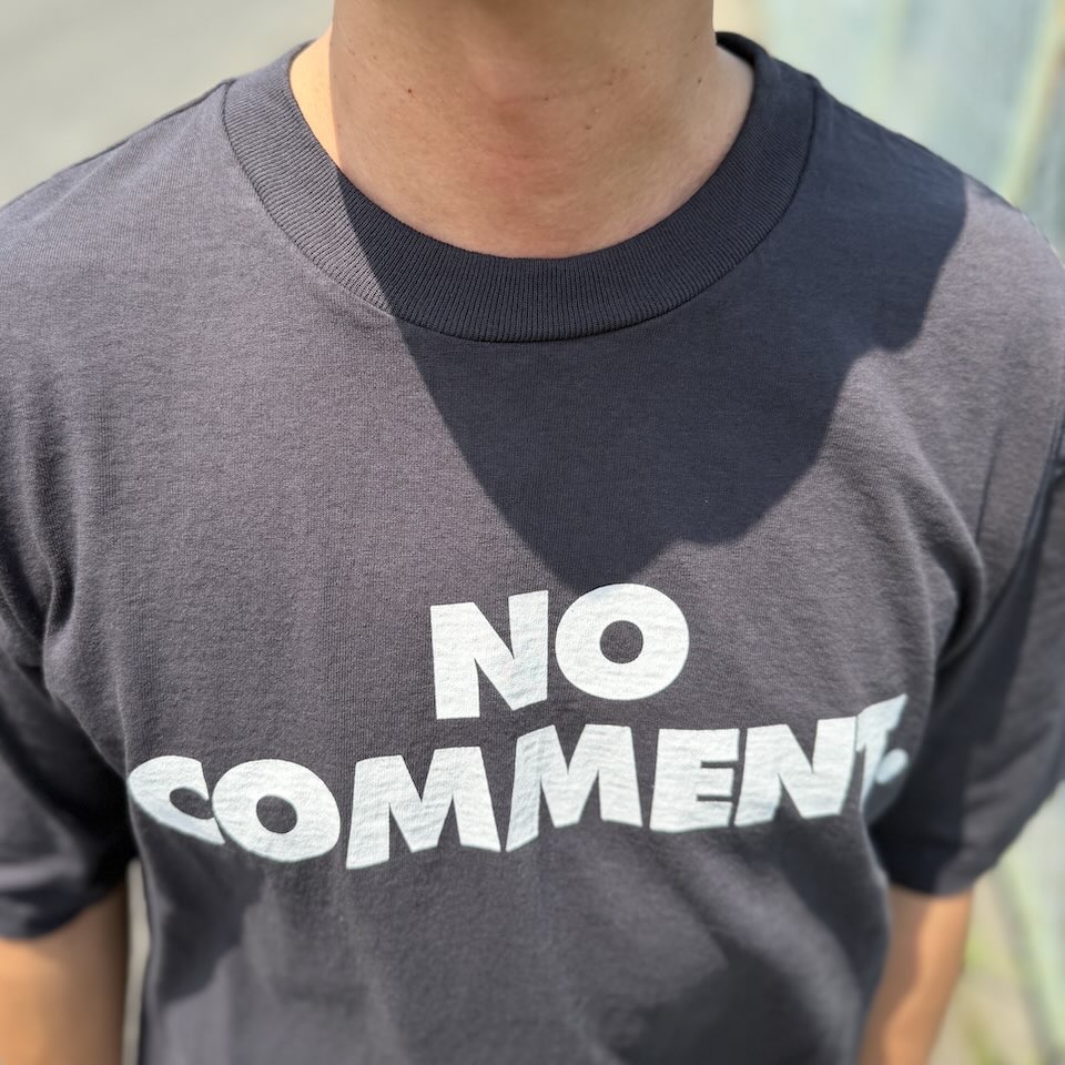 【Men's】WALLA WALLA SPORT | ワラワラスポーツ SUB POP Printable Tube Tee "NO COMMENT. " - USED BLACK - 画像 (5)