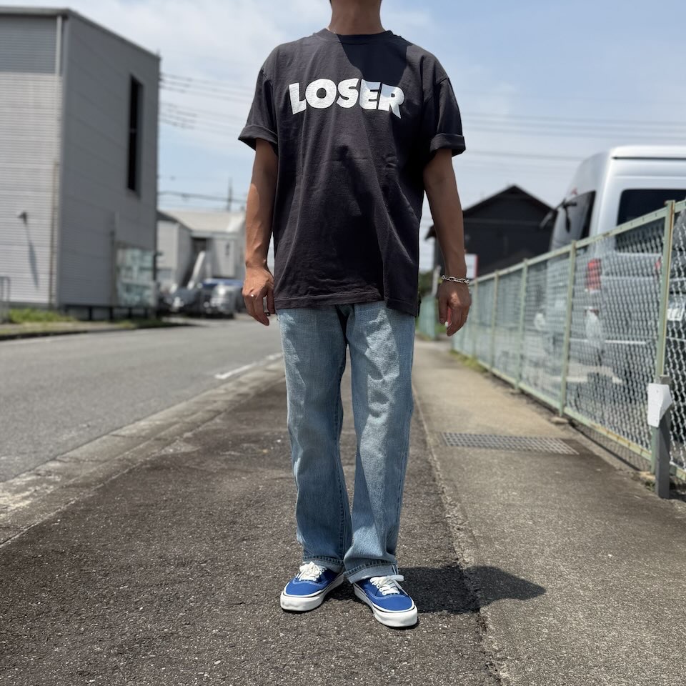 【Men's】WALLA WALLA SPORT | ワラワラスポーツ SUB POP Printable Tube Tee "LOSER " - USED BLACK - 画像 (5)