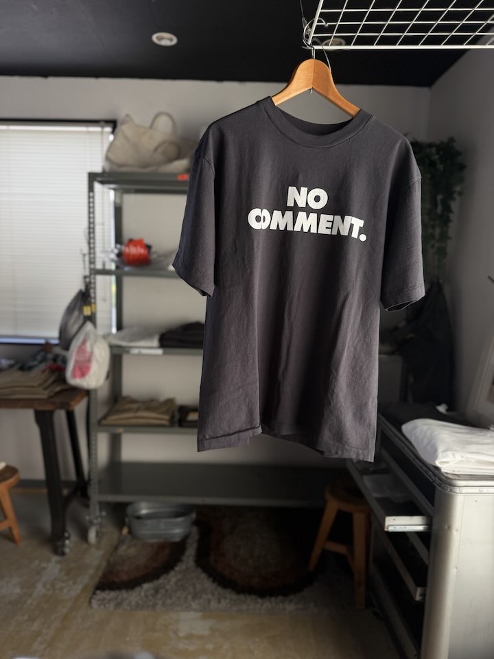 【Men's】WALLA WALLA SPORT | ワラワラスポーツ SUB POP Printable Tube Tee "NO COMMENT. " - USED BLACK