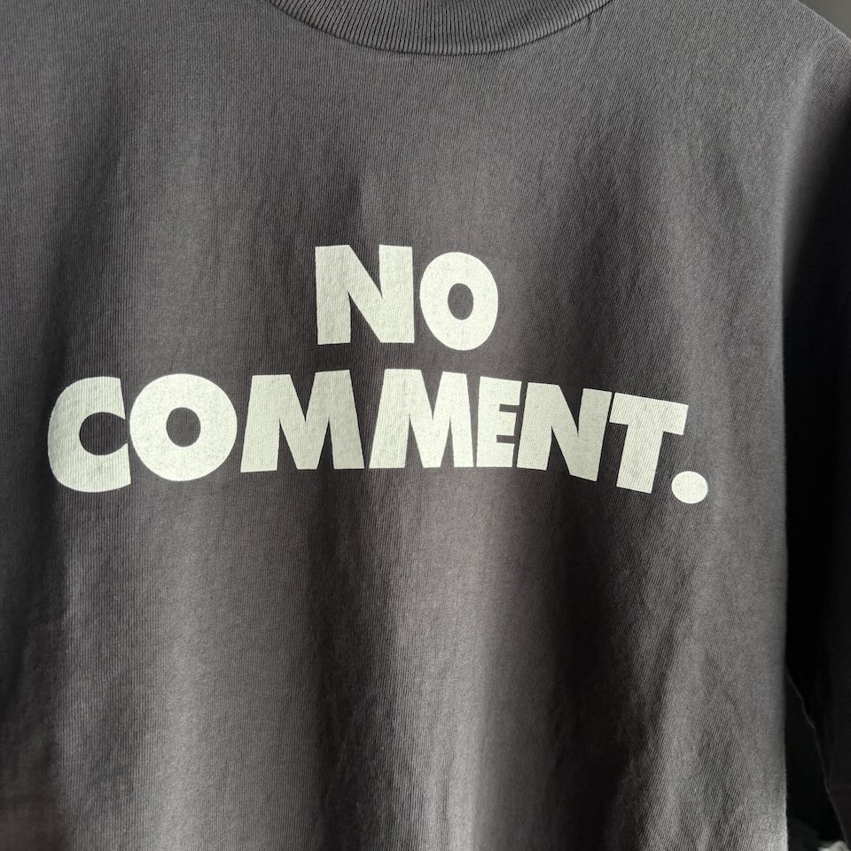 【Men's】WALLA WALLA SPORT | ワラワラスポーツ SUB POP Printable Tube Tee "NO COMMENT. " - USED BLACK - 画像 (9)