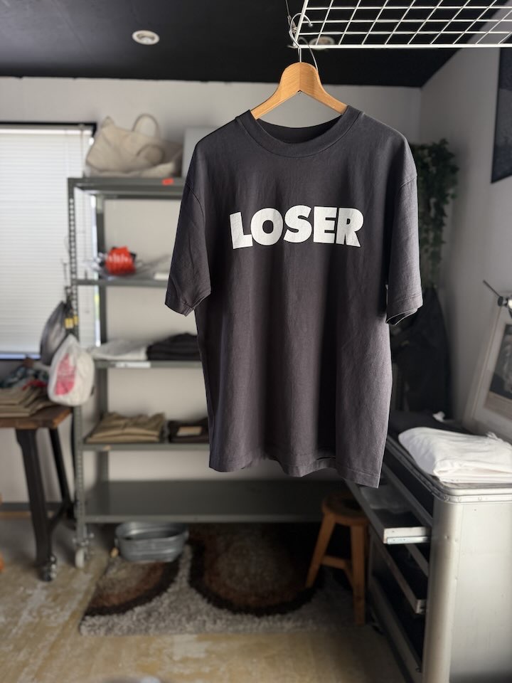 【Men's】WALLA WALLA SPORT | ワラワラスポーツ SUB POP Printable Tube Tee "LOSER " - USED BLACK