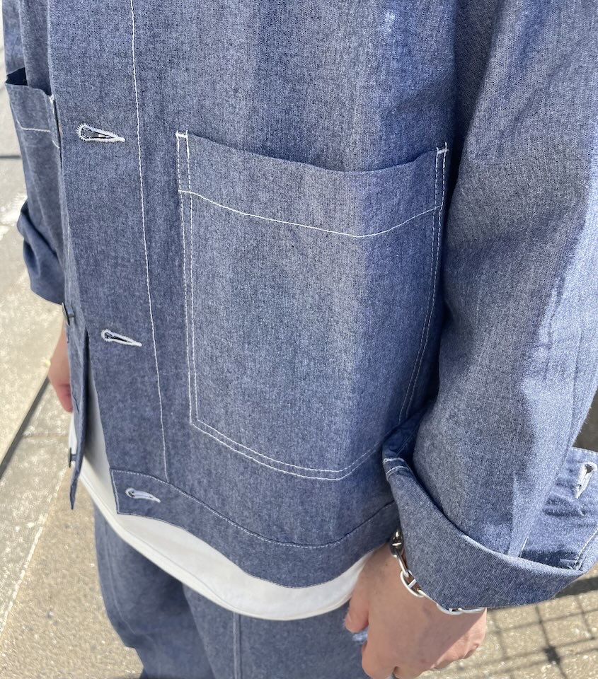 【Men's】BIG MIKE | ビッグマイク Chambray Short Jacket - D.INDIGO - 画像 (5)