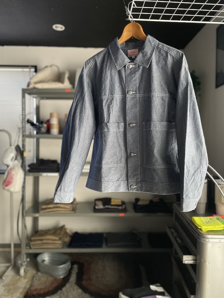 【Men's】BIG MIKE | ビッグマイク Chambray Short Jacket - D.INDIGO