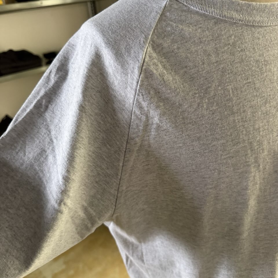 【Unisex】WALLA WALLA SPORT | ワラワラスポーツ 3/4 Baseball Tee - ASH GREY - 画像 (9)