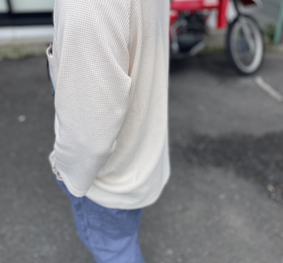 【Men's】BIG MIKE | ビッグマイク Thermal Sunglasses Slit Baseball Tee - NATURAL - 画像 (5)