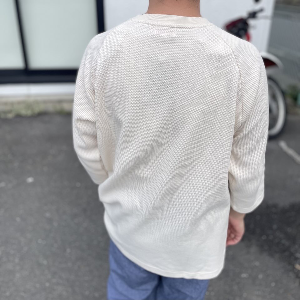 【Men's】BIG MIKE | ビッグマイク Thermal Sunglasses Slit Baseball Tee - NATURAL - 画像 (7)