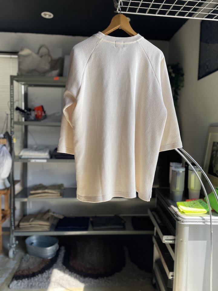 【Men's】BIG MIKE | ビッグマイク Thermal Sunglasses Slit Baseball Tee - NATURAL - 画像 (13)